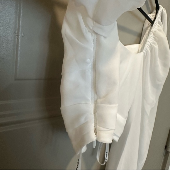 NWT For Love & Lemons Trisha Crop Top Size XXS Long Sleeve White - Picture 7 of 8